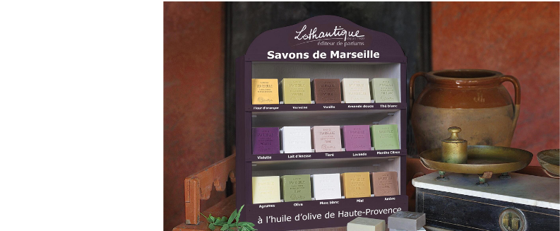 Collection Les Savons de Marseille, Cosmétiques, savons solides  - Lothantique, Boutique Lothantique, éditeur de parfums